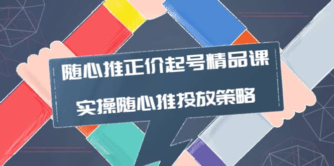 随心推正价起号精品课，实操随心推投放策略（5节课-价值298）-森哥资源库