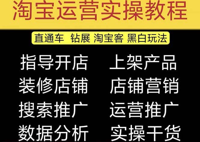 2023淘宝开店教程0基础到高级全套视频网店电商运营培训教学课程（2月更新）-森哥资源库