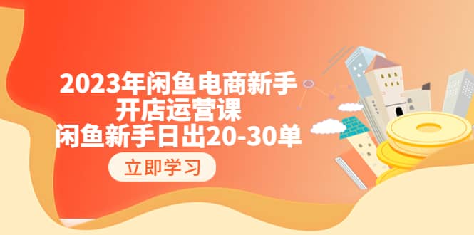 2023年闲鱼电商新手开店运营课：闲鱼新手日出20-30单（18节-实战干货）-森哥资源库